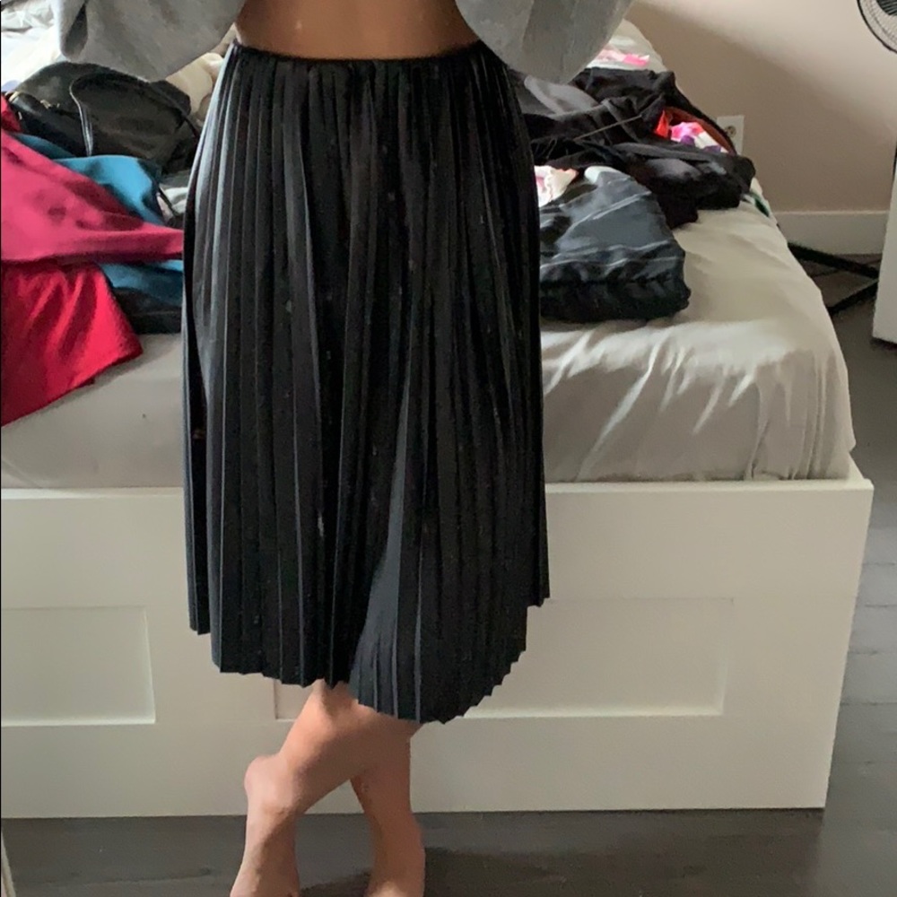 Pleated pleather Skirt